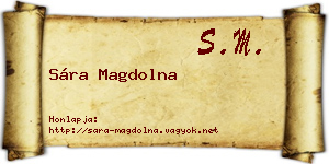 Sára Magdolna névjegykártya